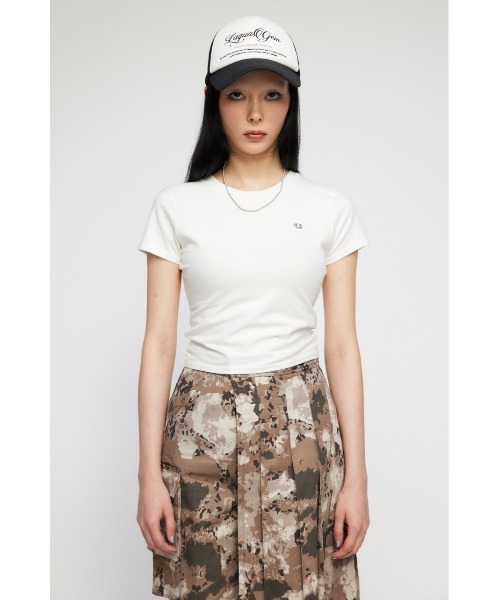 LAGUA GEM(ラグアジェム)の「METAL MOTIF Tシャツ(Tシャツ/カットソー・レディース・ライトブルー/ライトグレー/ホワイト/ブラック・FREE)」の20枚目の写真