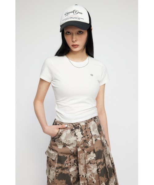 LAGUA GEM(ラグアジェム)の「METAL MOTIF Tシャツ(Tシャツ/カットソー・レディース・ライトブルー/ライトグレー/ホワイト/ブラック・FREE)」の21枚目の写真