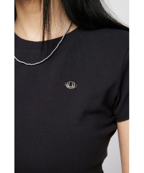 LAGUA GEM(ラグアジェム)の「METAL MOTIF Tシャツ(Tシャツ/カットソー・レディース・ライトブルー/ライトグレー/ホワイト/ブラック・FREE)」の8枚目の写真