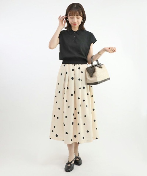 an another angelus（アンアナザーアンジェラス）の「フレンチニットポロ/ananotherangelus（ポロシャツ・レディース・アイボリー/オレンジ・FREE）」の7枚目の写真