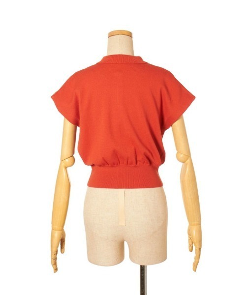 an another angelus（アンアナザーアンジェラス）の「フレンチニットポロ/ananotherangelus（ポロシャツ・レディース・アイボリー/オレンジ・FREE）」の17枚目の写真