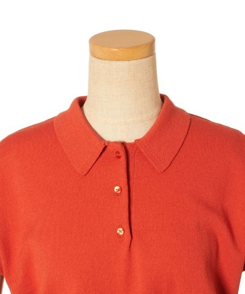 an another angelus（アンアナザーアンジェラス）の「フレンチニットポロ/ananotherangelus（ポロシャツ・レディース・アイボリー/オレンジ・FREE）」の20枚目の写真
