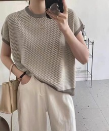Miniministore（ミニミニストア）の「フレンチスリーブサマーニット レディース（ニット/セーター）」