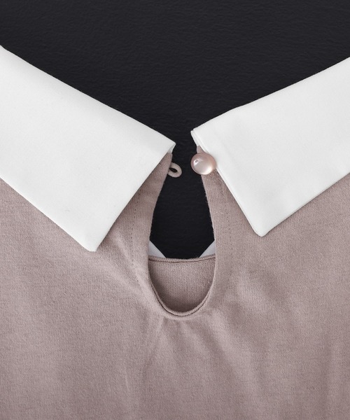 n'OrLABEL（ノアールレーベル）の「【機能素材】『襟付きカットソー』（タンクトップ・レディース・ブラック/グレイッシュベージュ/オフホワイト・1/2）」の9枚目の写真