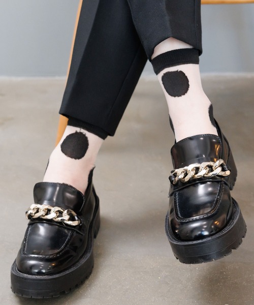 mili an deni（ミリアンデニ）の「透かしジャガードソックス（ソックス/靴下・レディース・ブラック系その他/グレー系その他/ブラック系その他2/ブラック系その他3/グレー系その他2/オフホワイト・F）」の9枚目の写真