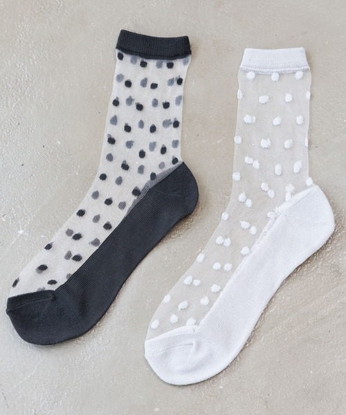 mili an deni（ミリアンデニ）の「透かしジャガードソックス（ソックス/靴下・レディース・ブラック系その他/グレー系その他/ブラック系その他2/ブラック系その他3/グレー系その他2/オフホワイト・F）」の8枚目の写真