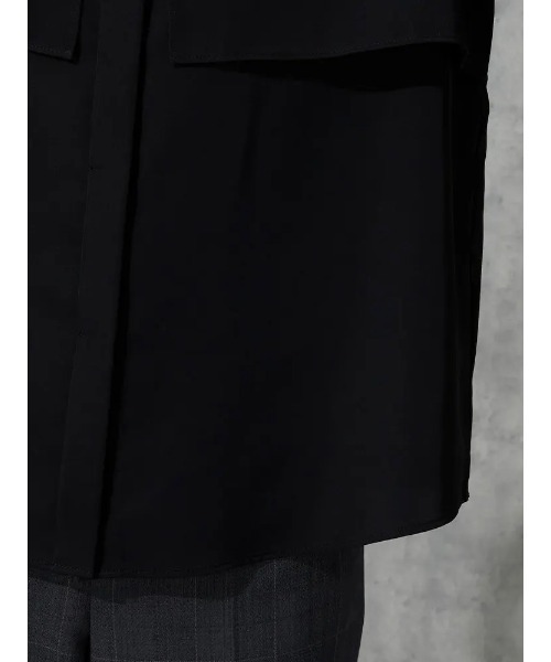 Perfect Suit FActory（パーフェクトスーツファクトリー）の「マットツイル　ケ－プブラウス　オフホワイト/グレー/ブラック/ベージュ（シャツ/ブラウス・レディース・ブラック/オフホワイト/ライトグレー/ベージュ・M/L/S）」の21枚目の写真