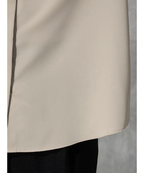 Perfect Suit FActory（パーフェクトスーツファクトリー）の「マットツイル　ケ－プブラウス　オフホワイト/グレー/ブラック/ベージュ（シャツ/ブラウス・レディース・ブラック/オフホワイト/ライトグレー/ベージュ・M/L/S）」の7枚目の写真