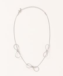 LOWRYS FARM | ステンレス３リボンネックレス　 123572(ネックレス)