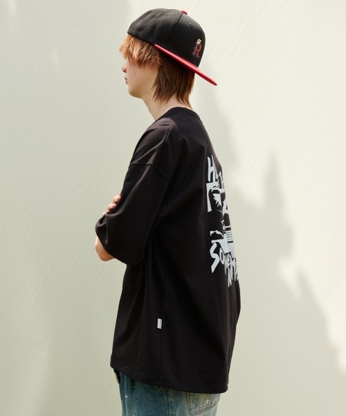 rehacer（レアセル）の「rehacer : Focus Stitch CS / フォーカス ステッチ カットソー（Tシャツ/カットソー・メンズ・ブラック/ホワイト・MEDIUM/LARGE/X-LARGE/SMALL）」の3枚目の写真