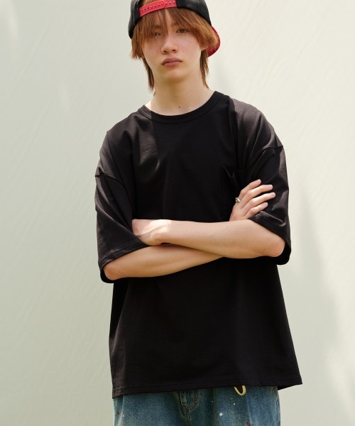 rehacer（レアセル）の「rehacer : Focus Stitch CS / フォーカス ステッチ カットソー（Tシャツ/カットソー・メンズ・ブラック/ホワイト・MEDIUM/LARGE/X-LARGE/SMALL）」の5枚目の写真