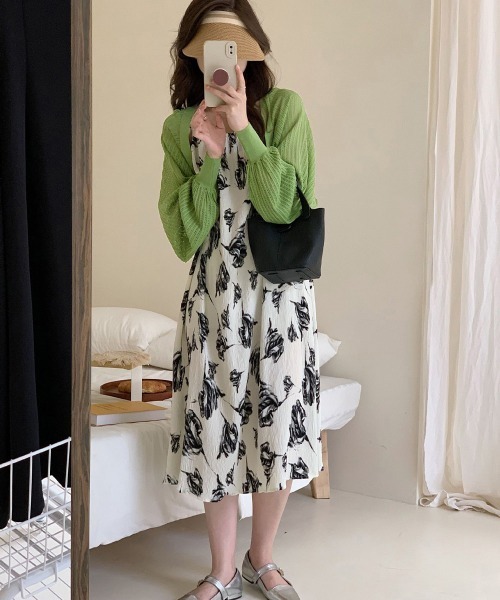 Miniministore(ミニミニストア)の「サマーカーディガン ショートニットボレロ(カーディガン/ボレロ・レディース・ブラック/オフホワイト/ブルー/ベージュ/ラベンダー/イエロー/グリーン/グレー/ピンクベージュ・FREE)」の14枚目の写真