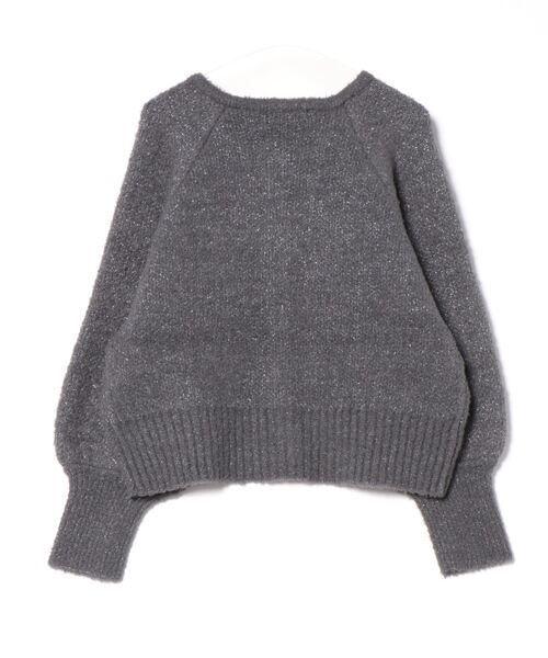 INTERPLANET（インタープラネット）の「ラメ混ショート丈ラグランカーディガン（カーディガン/ボレロ・レディース・ベージュ/チャコールグレー・FREE）」の3枚目の写真