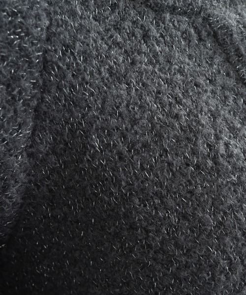 INTERPLANET（インタープラネット）の「ラメ混ショート丈ラグランカーディガン（カーディガン/ボレロ・レディース・ベージュ/チャコールグレー・FREE）」の9枚目の写真