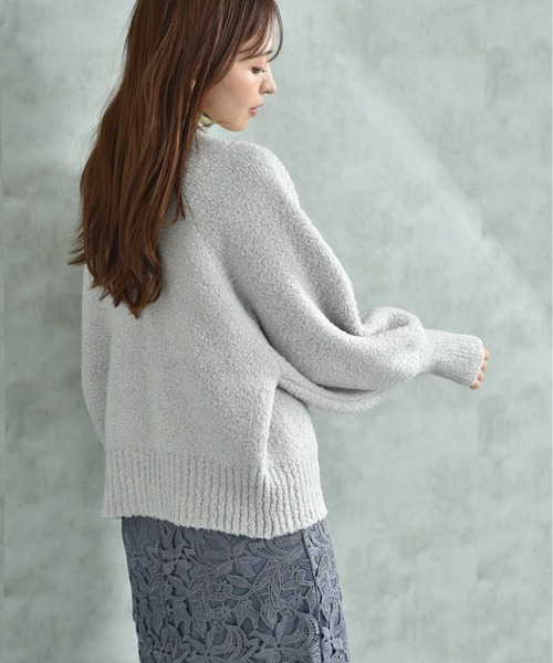 INTERPLANET（インタープラネット）の「ラメ混ショート丈ラグランカーディガン（カーディガン/ボレロ・レディース・ベージュ/チャコールグレー・FREE）」の15枚目の写真