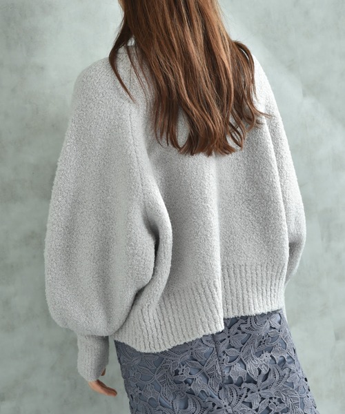 INTERPLANET（インタープラネット）の「ラメ混ショート丈ラグランカーディガン（カーディガン/ボレロ・レディース・ベージュ/チャコールグレー・FREE）」の16枚目の写真