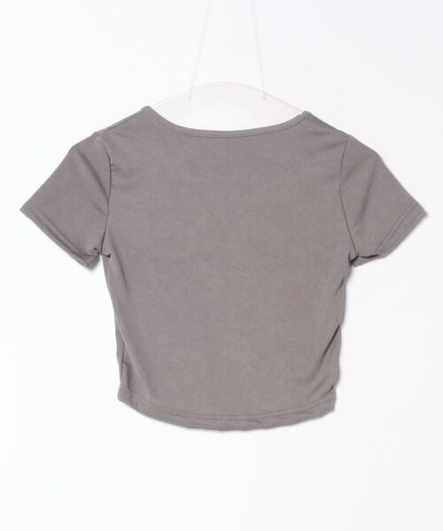 NANEA(ナネア)の「スクエアネック ロゴ刺繍ショート丈Tシャツ(Tシャツ/カットソー・レディース・ホワイト/グレー/ブルー/ブラック・SMALL/MEDIUM/LARGE/X-LARGE)」の20枚目の写真