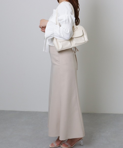 Lace Ladies（レースレディース）の「ポケット付き レザー調 コンパクト ボストン トートバッグ（ボストンバッグ・レディース・ブラック/アイボリー/ブラウン・FREE）」の12枚目の写真