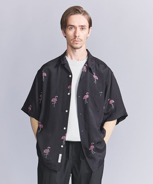 TOWN（タウン）の「＜TOWN＞ FLAMINGO シャツ（シャツ/ブラウス・メンズ・ブラック・S/M/L/XL）」の3枚目の写真