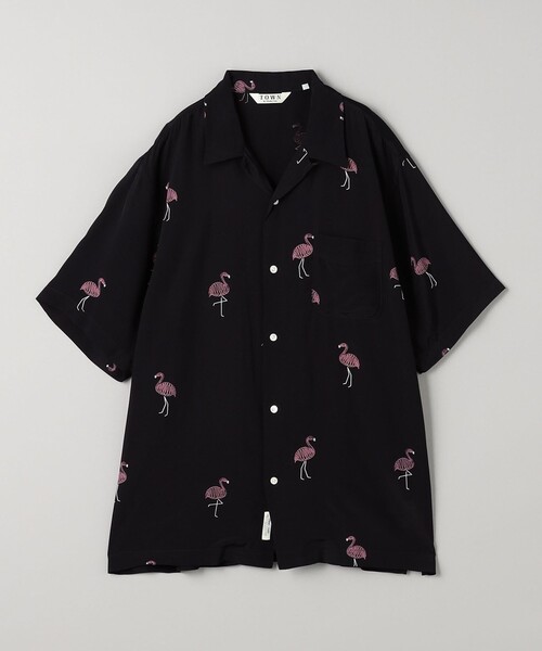 TOWN（タウン）の「＜TOWN＞ FLAMINGO シャツ（シャツ/ブラウス・メンズ・ブラック・S/M/L/XL）」の5枚目の写真