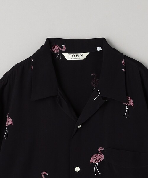TOWN（タウン）の「＜TOWN＞ FLAMINGO シャツ（シャツ/ブラウス・メンズ・ブラック・S/M/L/XL）」の7枚目の写真