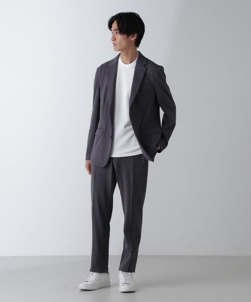 NANO universe（ナノユニバース）の「｢N Tshirts｣AQUARHYTHM(R)鹿の子ジャケT 半袖（Tシャツ/カットソー・メンズ・ネイビー/ホワイト/スミクロ・S/M/L）」の15枚目の写真