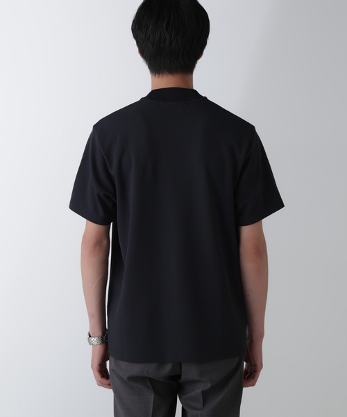 NANO universe（ナノユニバース）の「｢N Tshirts｣AQUARHYTHM(R)鹿の子ジャケT 半袖（Tシャツ/カットソー・メンズ・ネイビー/ホワイト/スミクロ・S/M/L）」の13枚目の写真