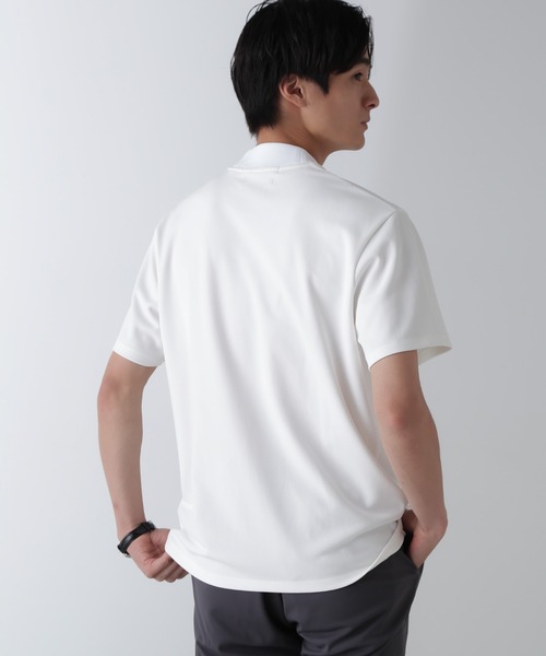 NANO universe（ナノユニバース）の「｢N Tshirts｣AQUARHYTHM(R)鹿の子ジャケT 半袖（Tシャツ/カットソー・メンズ・ネイビー/ホワイト/スミクロ・S/M/L）」の20枚目の写真