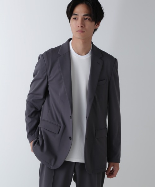 NANO universe（ナノユニバース）の「｢N Tshirts｣AQUARHYTHM(R)鹿の子ジャケT 半袖（Tシャツ/カットソー・メンズ・ネイビー/ホワイト/スミクロ・S/M/L）」の19枚目の写真