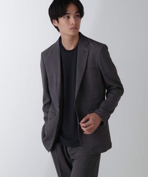 NANO universe（ナノユニバース）の「｢N Tshirts｣AQUARHYTHM(R)鹿の子ジャケT 半袖（Tシャツ/カットソー・メンズ・ネイビー/ホワイト/スミクロ・S/M/L）」の8枚目の写真