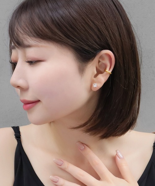 blackdia ocean（ブラックダイヤオーシャン）の「blackdia ocean つけっぱなし ジルコニアスタッドピアス 金属アレルギー対応（ピアス（両耳用）・レディース・ピンクゴールド/シルバー/ゴールド・#3/#4/#6/#2/#5）」の11枚目の写真