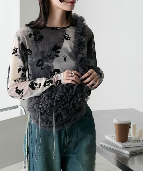 forksy.】2wayチュールフリル巾着ショルダーバッグ forksy