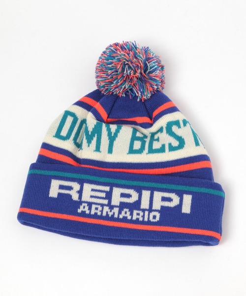repipi armario（レピピ アルマリオ）の「スポポンポンワッチ（ニットキャップ/ビーニー・キッズ・ホワイト/ブラック/ブルー・FREE）」の17枚目の写真