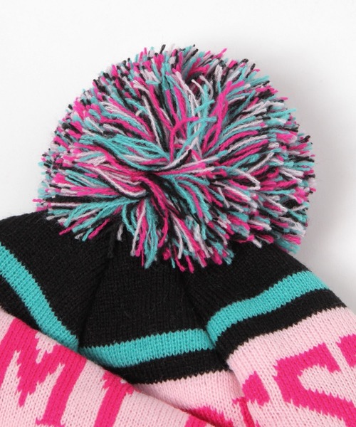 repipi armario（レピピ アルマリオ）の「スポポンポンワッチ（ニットキャップ/ビーニー・キッズ・ホワイト/ブラック/ブルー・FREE）」の4枚目の写真