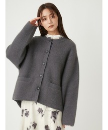 美品FRAY I.D（フレイ アイディー） ダブルフェイスコーディガン FRAY I.D（フレイアイディー）の「ダブルフェイスコーディガン