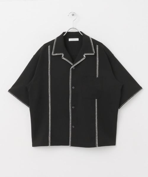 セール】ブランケットステッチショートスリーブシャツ（シャツ