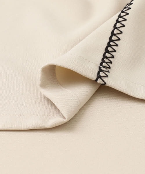 SENSE OF PLACE by URBAN RESEARCH(センスオブプレイスバイアーバンリサーチ)の「ブランケットステッチショートスリーブシャツ(シャツ/ブラウス・メンズ・ブラック/ベージュ/ネイビー・LARGE/MEDIUM)」の8枚目の写真