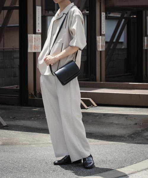 SENSE OF PLACE by URBAN RESEARCH(センスオブプレイスバイアーバンリサーチ)の「ブランケットステッチショートスリーブシャツ(シャツ/ブラウス・メンズ・ブラック/ベージュ/ネイビー・LARGE/MEDIUM)」の22枚目の写真