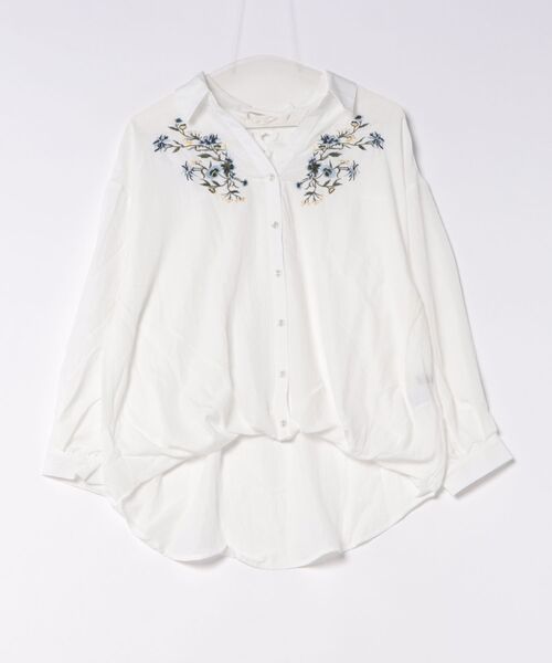 GORGE（ゴージ）の「刺しゅうバックレースアップタケノコシャツ（シャツ/ブラウス・レディース・スミクロ/ピンク/オフホワイト・F）」の17枚目の写真