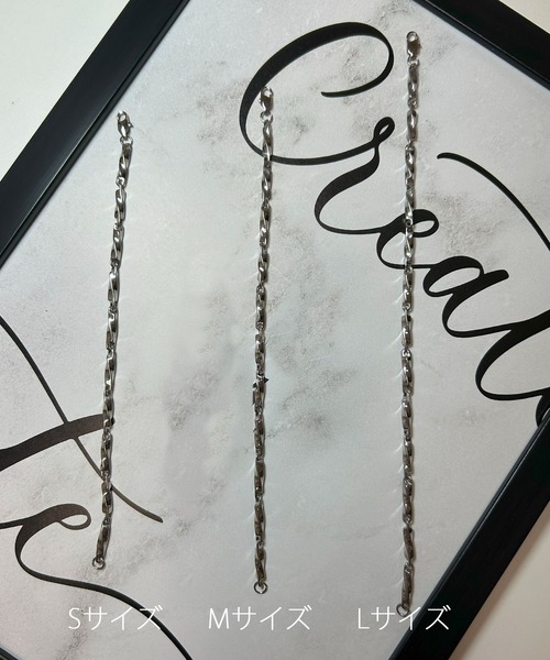 DiamondHearts(ダイヤモンドハーツ)の「ツイストチェーンブレスレット(ブレスレット・メンズ・シルバー・LARGE/MEDIUM/SMALL)」の6枚目の写真