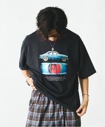 Adoon plain（アドーンプレーン）の「レトロカープリントTシャツ（Tシャツ/カットソー・メンズ）」