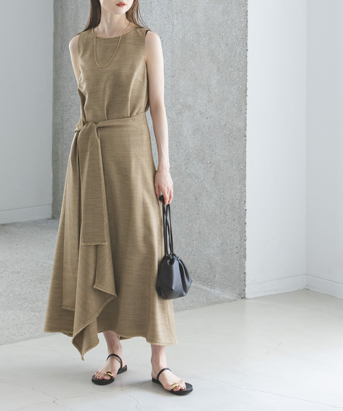 NOBLE フリンジヘムレイヤードワンピース ノーブル NOBLE 《追加予約》フリンジヘムレイヤードワンピース