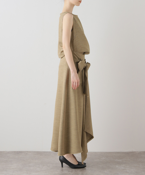 新品 NOBLE ノーブル ウールミルドVネックワンピース Noble（ノーブル）の「《追加》ウールミルドVネックワンピース