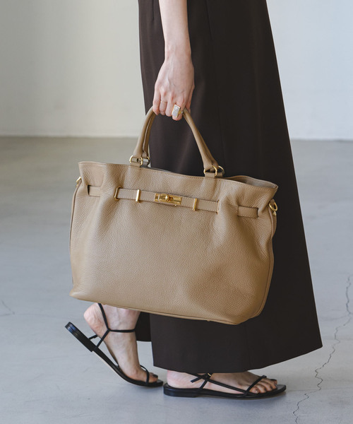 MILOS（ミロス）の「《一部店舗・WEB限定追加15》MILOS/ミロス 金具付きトート（ショルダーバッグ・レディース・ブラウン/ブラック/ベージュ・FREE）」の10枚目の写真