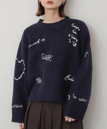 SENSE OF PLACE by URBAN RESEARCH | シシュウデザインセーター(ニット/セーター)