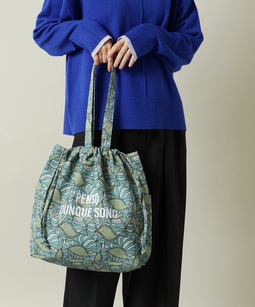 ITS'DEMO（イッツデモ）の「◆【A4対応／2WAY】ラタプリントトート（トートバッグ・レディース・ブルー系その他/イエロー/ダークグリーン/グリーン系1/ブラック系/オレンジ系その他2・00）」の4枚目の写真