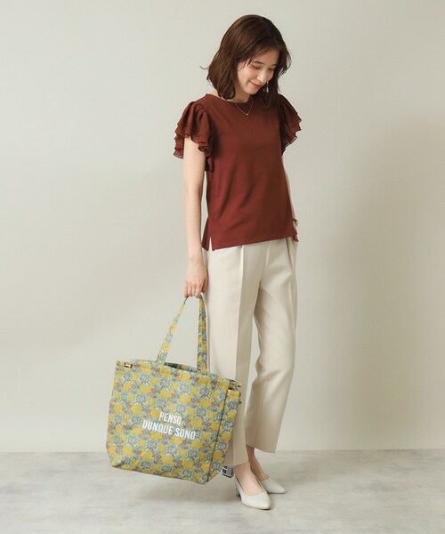 ITS'DEMO（イッツデモ）の「◆【A4対応／2WAY】ラタプリントトート（トートバッグ・レディース・ブルー系その他/イエロー/ダークグリーン/グリーン系1/ブラック系/オレンジ系その他2・00）」の11枚目の写真