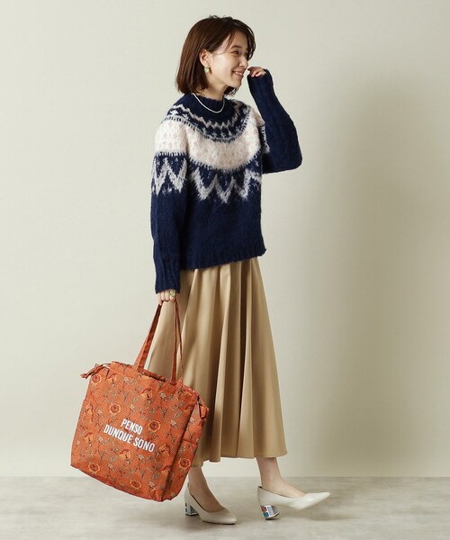 ITS'DEMO（イッツデモ）の「◆【A4対応／2WAY】ラタプリントトート（トートバッグ・レディース・ブルー系その他/イエロー/ダークグリーン/グリーン系1/ブラック系/オレンジ系その他2・00）」の19枚目の写真