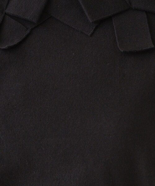 couture brooch（クチュールブローチ）の「◆【ほろ甘フェミニンニット】リボンネックニット（ニット/セーター・レディース・ブラック系3/アイボリー系3/ブラウン系その他5・38/42）」の4枚目の写真