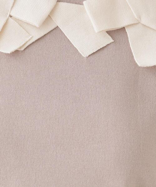 couture brooch（クチュールブローチ）の「◆【ほろ甘フェミニンニット】リボンネックニット（ニット/セーター・レディース・ブラック系3/アイボリー系3/ブラウン系その他5・38/42）」の5枚目の写真